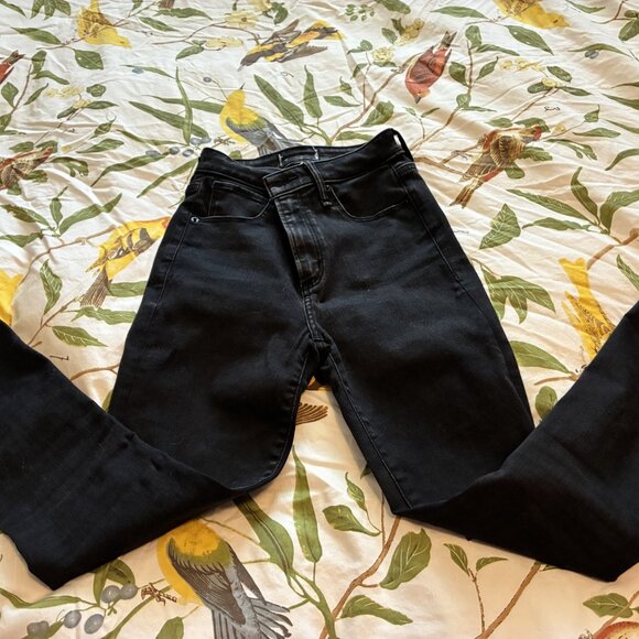 PacSun Denim - Black skinny jeans midrise, youth size Pacsun - frayed hem preloved